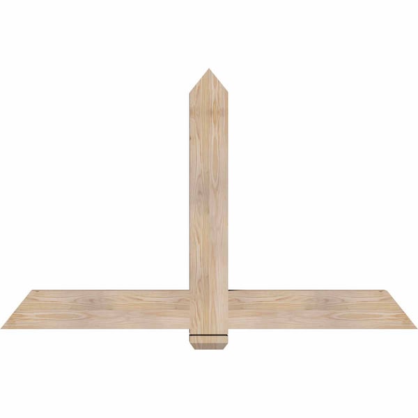 Ekena Millwork Eugene Smooth Timber Gable Bracket, Douglas Fir, 60"W x 38"H x 3 1/2"D x 5 1/2"F, 15/12 Pitch GBW060X38X0406EUG00SDF - main